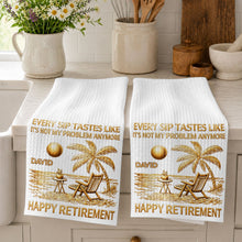 Load image into Gallery viewer, Personalized Funny Retirement Kitchen Towel Gift for Him