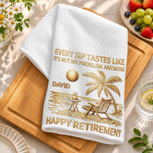 Load image into Gallery viewer, Personalized Funny Retirement Kitchen Towel Gift for Him