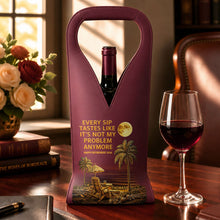 Load image into Gallery viewer, Personalized Leather Wine Bag Custom Name Gift for Retirement