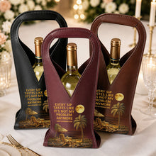 Load image into Gallery viewer, Personalized Leather Wine Bag Custom Name Gift for Retirement