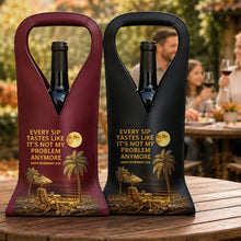 Load image into Gallery viewer, Personalized Leather Wine Bag Custom Name Gift for Retirement