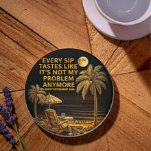 Load image into Gallery viewer, Personalized Ceramic Coaster Custom Name Retirement Gift