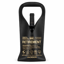 Load image into Gallery viewer, Personalized Leather Wine Bag Custom Name Gift for Retirement