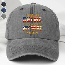 Load image into Gallery viewer, Personalized Washed Denim Cap Custom Name Gift for Dad