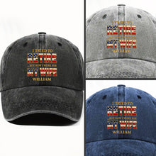Load image into Gallery viewer, Personalized Washed Denim Cap Custom Name Gift for Dad
