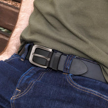 Load image into Gallery viewer, Personalized Engraved Leather Belt Custom Name Funny Gift for Dad