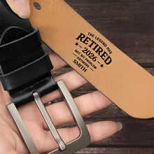 Load image into Gallery viewer, Personalized Engraved Leather Belt Custom Name Funny Gift for Dad