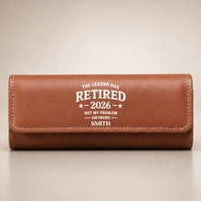 Load image into Gallery viewer, Personalized Leather Eyeglass Case Custom Name Gift for Dad
