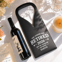 Load image into Gallery viewer, Personalized Leather Wine Bag Custom Name Gift for Retirement