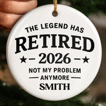 Load image into Gallery viewer, Personalized Ceramic Ornament Funny Retirement Gift for Dad