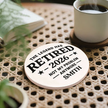 Load image into Gallery viewer, Personalized Ceramic Coaster Funny Retirement Gift for Dad