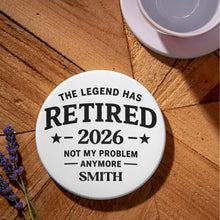 Load image into Gallery viewer, Personalized Ceramic Coaster Funny Retirement Gift for Dad