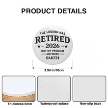 Load image into Gallery viewer, Personalized Ceramic Coaster Funny Retirement Gift for Dad