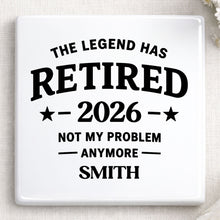 Load image into Gallery viewer, Personalized Ceramic Coaster Custom Name Retirement Gift