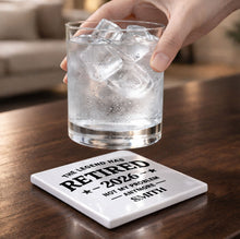 Load image into Gallery viewer, Personalized Ceramic Coaster Custom Name Retirement Gift