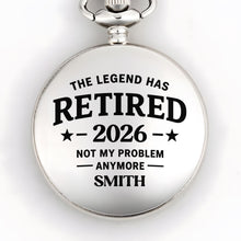 Load image into Gallery viewer, Personalized Silver Pocket Watch with Custom Message Gift for Dad
