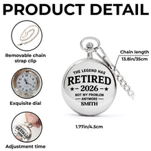 Load image into Gallery viewer, Personalized Silver Pocket Watch with Custom Message Gift for Dad