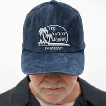 Load image into Gallery viewer, Personalized Washed Denim Cap Custom Name Gift for Retirees