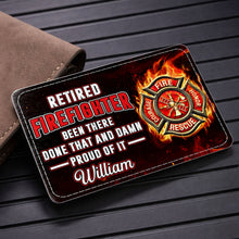 Load image into Gallery viewer, Personalized Aluminum Wallet Card for Retired Firefighter Gift