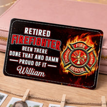 Load image into Gallery viewer, Personalized Aluminum Wallet Card for Retired Firefighter Gift