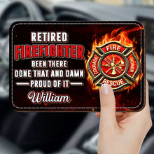 Load image into Gallery viewer, Personalized Car Visor Clip Retired Firefighter Gift Idea
