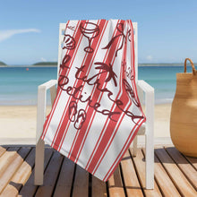 Load image into Gallery viewer, Personalized Beach Towel Custom Name Flip Flops Gift for Retirement