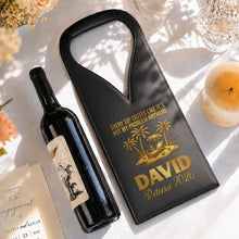Load image into Gallery viewer, Personalized Leather Wine Bag Custom Name Gift for Retirement