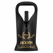 Load image into Gallery viewer, Personalized Leather Wine Bag Custom Name Gift for Retirement