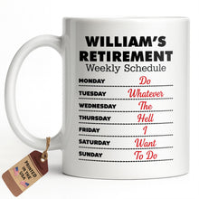 Load image into Gallery viewer, Funny Retirement Coffee Mug Custom Name Gift for Dad