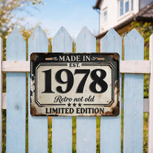 Load image into Gallery viewer, Personalized Limited Edition Metal Sign Custom Year Gift for Dad