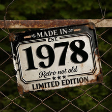 Load image into Gallery viewer, Personalized Limited Edition Metal Sign Custom Year Gift for Dad