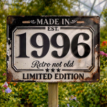 Load image into Gallery viewer, Personalized Limited Edition Metal Sign Custom Year Gift for Dad