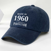 Load image into Gallery viewer, Personalized Vintage Washed Denim Cap Custom Year Gift for Dad