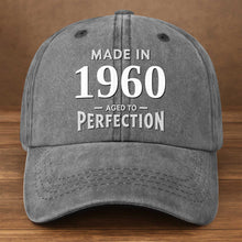 Load image into Gallery viewer, Personalized Vintage Washed Denim Cap Custom Year Gift for Dad