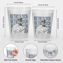 Load image into Gallery viewer, Personalized Frosted Cups Custom Name Photo Retirement Gift