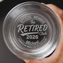 Load image into Gallery viewer, Personalized Engraved Whiskey Glass Retirement Gift for Dad