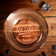Load image into Gallery viewer, Personalized Engraved Whiskey Glass Retirement Gift for Dad