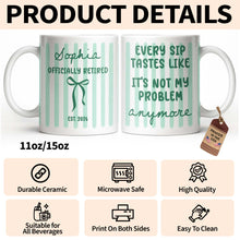 Load image into Gallery viewer, Personalized Coffee Mug for Retired Friends Custom Name Gift