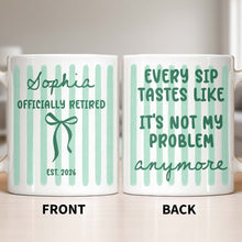 Load image into Gallery viewer, Personalized Coffee Mug for Retired Friends Custom Name Gift