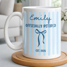 Load image into Gallery viewer, Personalized Coffee Mug for Retired Friends Custom Name Gift