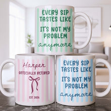 Load image into Gallery viewer, Personalized Coffee Mug for Retired Friends Custom Name Gift