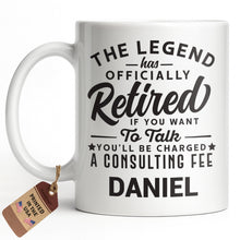 Load image into Gallery viewer, Personalized Funny Retirement Coffee Mug Custom Gift for Dad