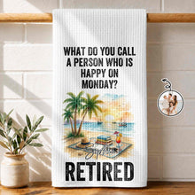 Load image into Gallery viewer, Funny Personalized Kitchen Towel Gift for Retirement - Custom Design