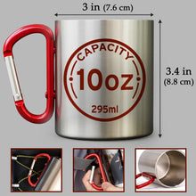 Load image into Gallery viewer, Personalized Stainless Steel Carabiner Mug Gift for Son-in-Law