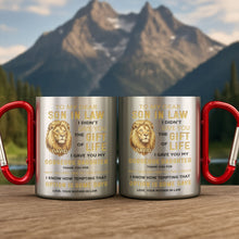 Load image into Gallery viewer, Personalized Stainless Steel Carabiner Mug Gift for Son-in-Law