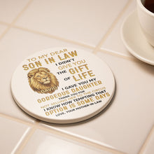 Load image into Gallery viewer, Personalized Ceramic Coaster Gift for Son-in-Law Custom Design