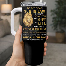 Load image into Gallery viewer, Personalized 40oz Tumbler Custom Gift for Son-in-Law