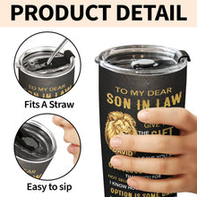 Load image into Gallery viewer, Personalized 20oz Stainless Steel Tumbler Gift for Son-in-Law