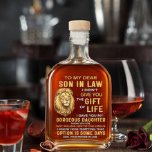 Load image into Gallery viewer, Personalized Whiskey Bottle Custom Name Gift for Son-in-Law