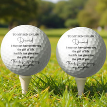 Load image into Gallery viewer, Personalized Custom Golf Ball Double-Sided Gift for Son-in-Law